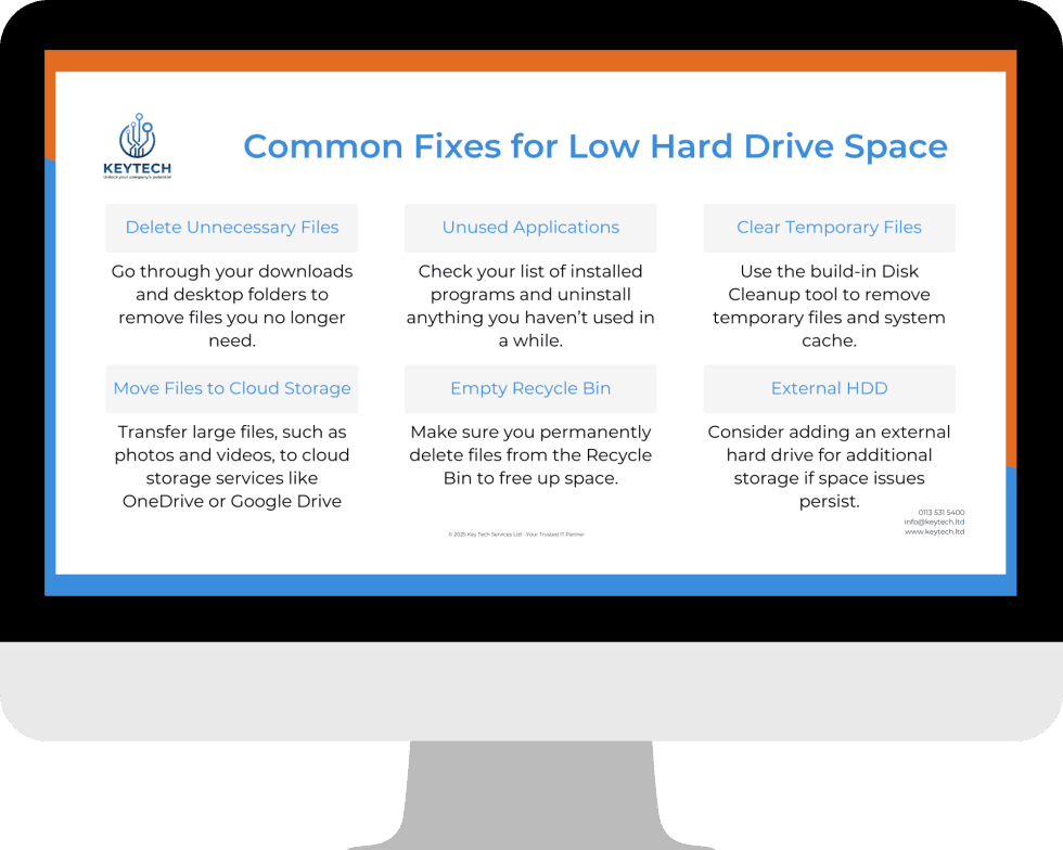 6 Simple Fixes For Low Hard Drive Space | Keytech